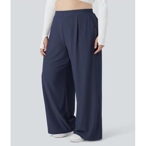 HALARA Navy Wide Leg Pants